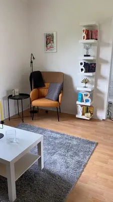 Ein Sitzbereich in der Unterkunft Die Zeitwohnung