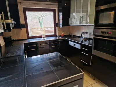 Küche/Küchenzeile in der Unterkunft Relaxe Wohnung Bergstraße HP