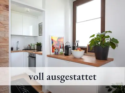 Küche/Küchenzeile in der Unterkunft Glücks-Quartier 