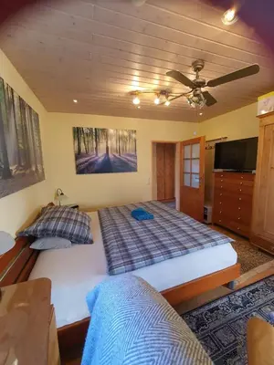 Ein Bett oder Betten in einem Zimmer der Unterkunft Luxus Ferienwohnung
