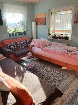 Ein Bett oder Betten in einem Zimmer der Unterkunft Luxus Ferienwohnung