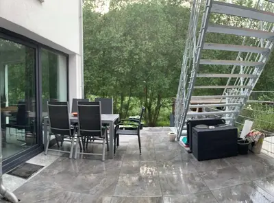 Ein Balkon oder eine Terrasse in der Unterkunft Firmen & Ferienwohnung Brecht 2