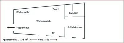 Grundriss der Unterkunft Ambiente Ferienwohnungen