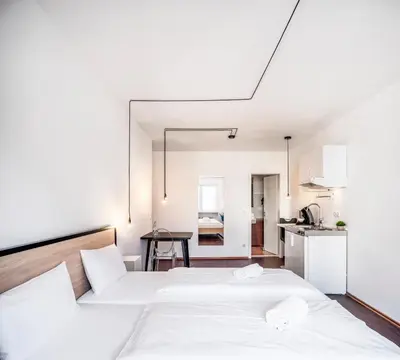 Ein Bett oder Betten in einem Zimmer der Unterkunft BoardingWorld Heidelberg