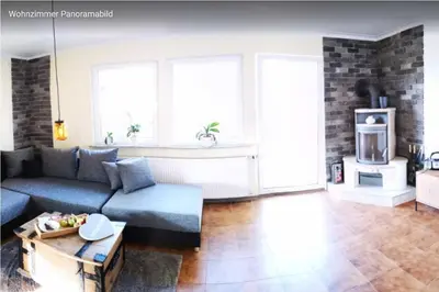 Ein Sitzbereich in der Unterkunft Birkenblick - Ferienwohnung Owwe