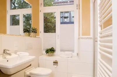 Ein Badezimmer in der Unterkunft GuestHouse Heidelberg