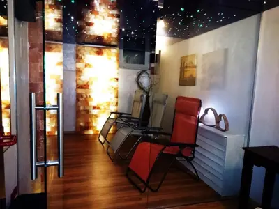 Ein Sitzbereich in der Unterkunft Hotel Goldbächel