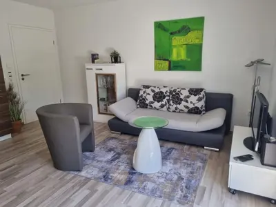 Ein Sitzbereich in der Unterkunft Ludwigshöhe EG