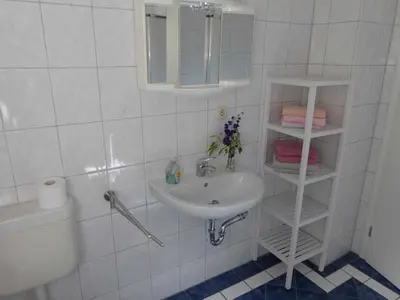 Ein Badezimmer in der Unterkunft Ferienwohnung Am Lindenrain