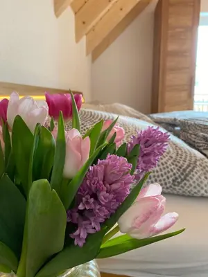 Ein Bett oder Betten in einem Zimmer der Unterkunft Ferienwohnung Apfelkrönchen