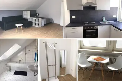 Küche/Küchenzeile in der Unterkunft Hell Modern Gemütlich Großes 1 Zimmer Apartment Ilvesheim
