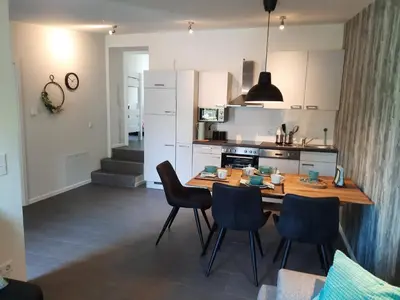 Küche/Küchenzeile in der Unterkunft Ferienhaus auf dem Lusitanohof Jäger