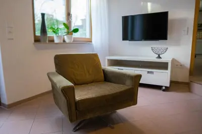 TV/Unterhaltungsangebot in der Unterkunft Ferienwohnung grüne Oase