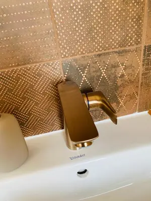 Ein Badezimmer in der Unterkunft das Höfchen Stadecken