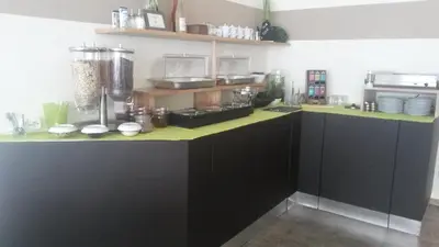 Küche/Küchenzeile in der Unterkunft Hotel Hamm