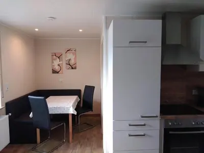 Küche/Küchenzeile in der Unterkunft Untere Ferienwohnung Asshoff in Ahorn