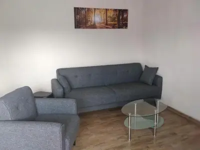 Ein Sitzbereich in der Unterkunft Untere Ferienwohnung Asshoff in Ahorn