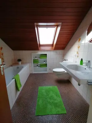 Ein Badezimmer in der Unterkunft Ferienwohnung Max und Moritz