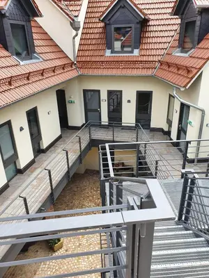 Ein Balkon oder eine Terrasse in der Unterkunft Hotel Landlust St. Martin