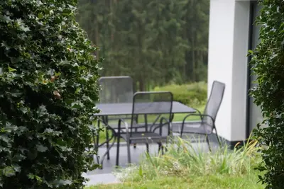Ein Garten an der Unterkunft Ruhe Oase mit tollem Fernblick inmitten der Natur