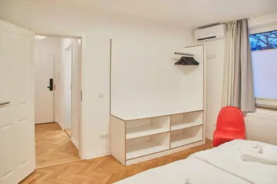 Ein Bett oder Betten in einem Zimmer der Unterkunft Gemütliche Wohnung mit Balkon
