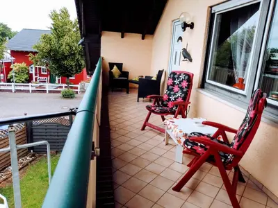 Ein Balkon oder eine Terrasse in der Unterkunft Haus Heidrun
