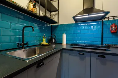 Küche/Küchenzeile in der Unterkunft Ruhiges Apartment Ettlingen-Spessart