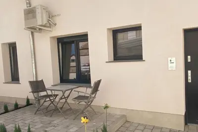 Ein Balkon oder eine Terrasse in der Unterkunft Ferienwohnung Sandhausen Heidelberg V1