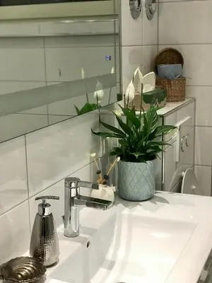 Ein Badezimmer in der Unterkunft Home in the heart of Mannheim, Long Stay & Remote Work, Netflix, Fast WIFI