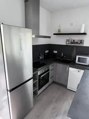 Küche/Küchenzeile in der Unterkunft Forststrasse Apartment