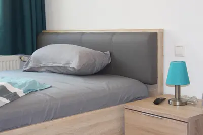 Ein Bett oder Betten in einem Zimmer der Unterkunft Boardinghouse Heilbronn