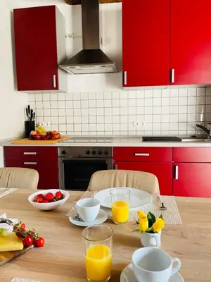 Küche/Küchenzeile in der Unterkunft Ferienhaus Zur Hofreite