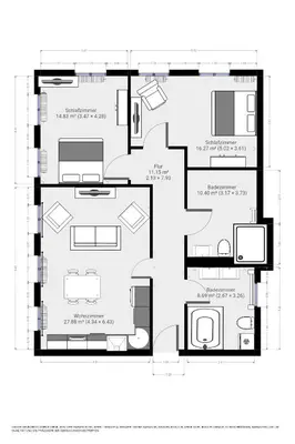 Grundriss der Unterkunft Apartment Rose