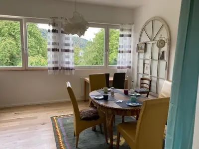 Ein Sitzbereich in der Unterkunft Gästewohnung Mosbach