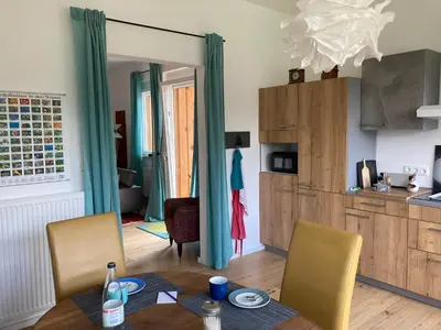 Küche/Küchenzeile in der Unterkunft Gästewohnung Mosbach