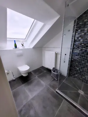 Ein Badezimmer in der Unterkunft Stengels Sekt Appartements