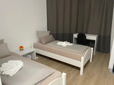 Ein Bett oder Betten in einem Zimmer der Unterkunft Recreo Pension Untereisesheim