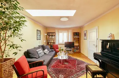 Ein Sitzbereich in der Unterkunft Ferienhaus CASA PI mit Gemeinschaftgarten