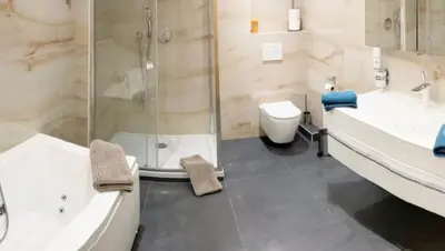 Ein Badezimmer in der Unterkunft Lux Apartment near Frankfurt!