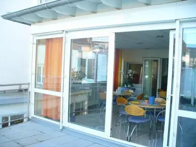 Ein Balkon oder eine Terrasse in der Unterkunft Hotel Ernst Ludwig