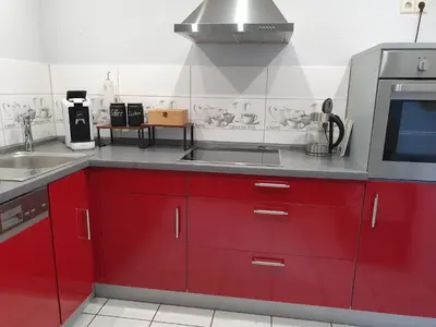 Küche/Küchenzeile in der Unterkunft Ferienwohnung Haiber - Remseck