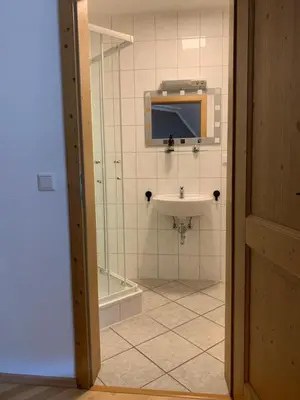 Ein Badezimmer in der Unterkunft das Eppelsheimer