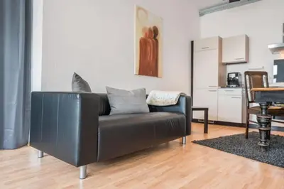 Ein Sitzbereich in der Unterkunft 40 qm große Studiowohnung zentral gelegen - direkt in Groß-Umstadt - 300 m bis zum Marktplatz
