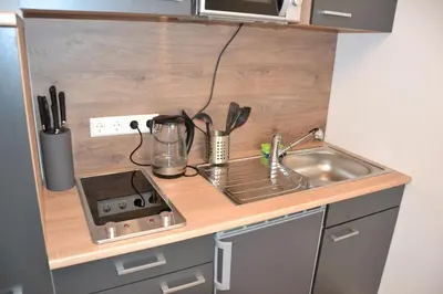 Küche/Küchenzeile in der Unterkunft Sophie Deluxe Apartment