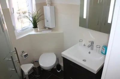 Ein Badezimmer in der Unterkunft Ferienwohnung Familie Westermann