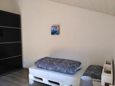 Ein Bett oder Betten in einem Zimmer der Unterkunft Strandurlaub am Felsenmeer