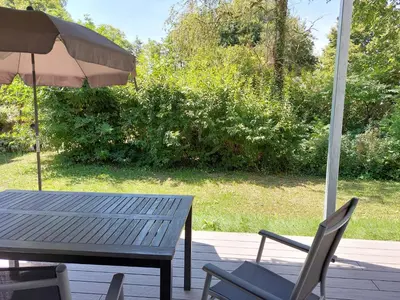 Ein Garten an der Unterkunft Landpartie
