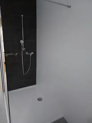 Ein Badezimmer in der Unterkunft Landpartie