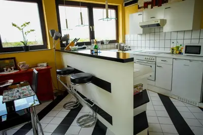 Küche/Küchenzeile in der Unterkunft Schönes Studio in der Rheinebene, zentral gelegen