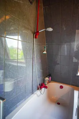Ein Badezimmer in der Unterkunft Schönes Studio in der Rheinebene, zentral gelegen